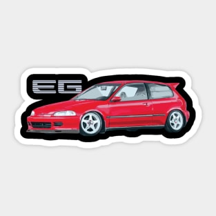 EG CIVIC HATCH Formula Red Sticker